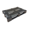 Emtrade (Nieuw) Kunststof pallet 1200x800x150 mm, gedeeltelijk open dek, 3 sledes, 750 kg, donkergrijs, nieuw Emtrade (Nieuw) Kunststof pallet 1200x800x150 mm, gedeeltelijk open dek, 3 sledes, 750 kg, donkergrijs, nieuw
