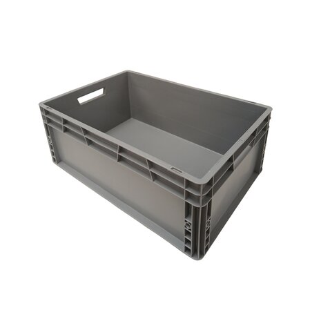 Emtrade (Nieuw) Stapelbak, 600x400x220 mm, euronorm, grijs kunststof, nieuw Emtrade (Nieuw) Stapelbak, 600x400x220 mm, euronorm, grijs kunststof, nieuw