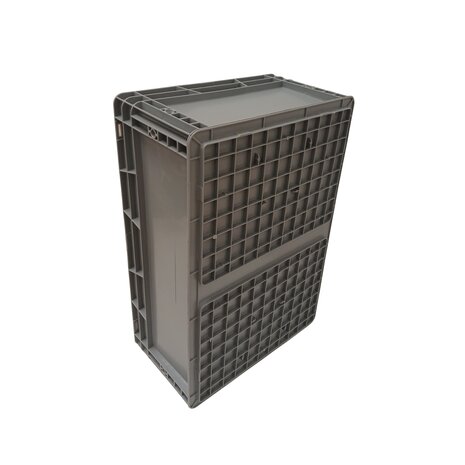 Emtrade (Nieuw) Stapelbak, 600x400x220 mm, euronorm, grijs kunststof, nieuw Emtrade (Nieuw) Stapelbak, 600x400x220 mm, euronorm, grijs kunststof, nieuw