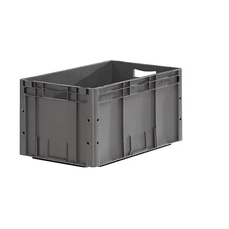 SSI Schafer Stapelbak, 600x400x320 mm, euronorm, grijs kunststof, licht gebruikt SSI Schafer Stapelbak, 600x400x320 mm, euronorm, grijs kunststof, licht gebruikt