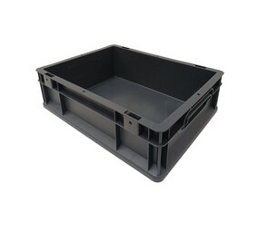 Emtrade (Nieuw) Stapelbak, 400x300x120 mm, euronorm, donkergrijs pp kunststof, nieuw