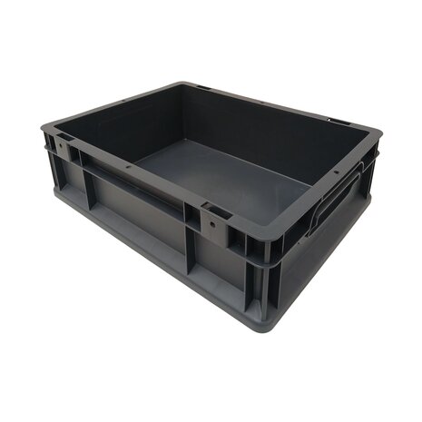 Emtrade (Nieuw) Stapelbak, 400x300x120 mm, euronorm, donkergrijs pp kunststof, nieuw
