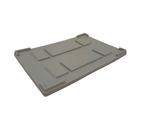 Emtrade (Nieuw) Oplegdeksel voor palletbox, 1200x800 mm, grijs pp, nieuw