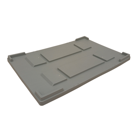 Emtrade (Nieuw) Oplegdeksel voor palletbox, 1200x800 mm, grijs pp, nieuw