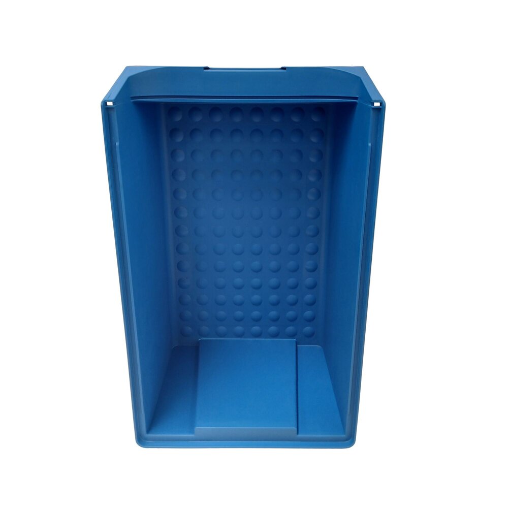 Embox Magazijnbak, 500x300x200 mm, blauw kunststof, gebruikt Embox Magazijnbak, 500x300x200 mm, blauw kunststof, gebruikt
