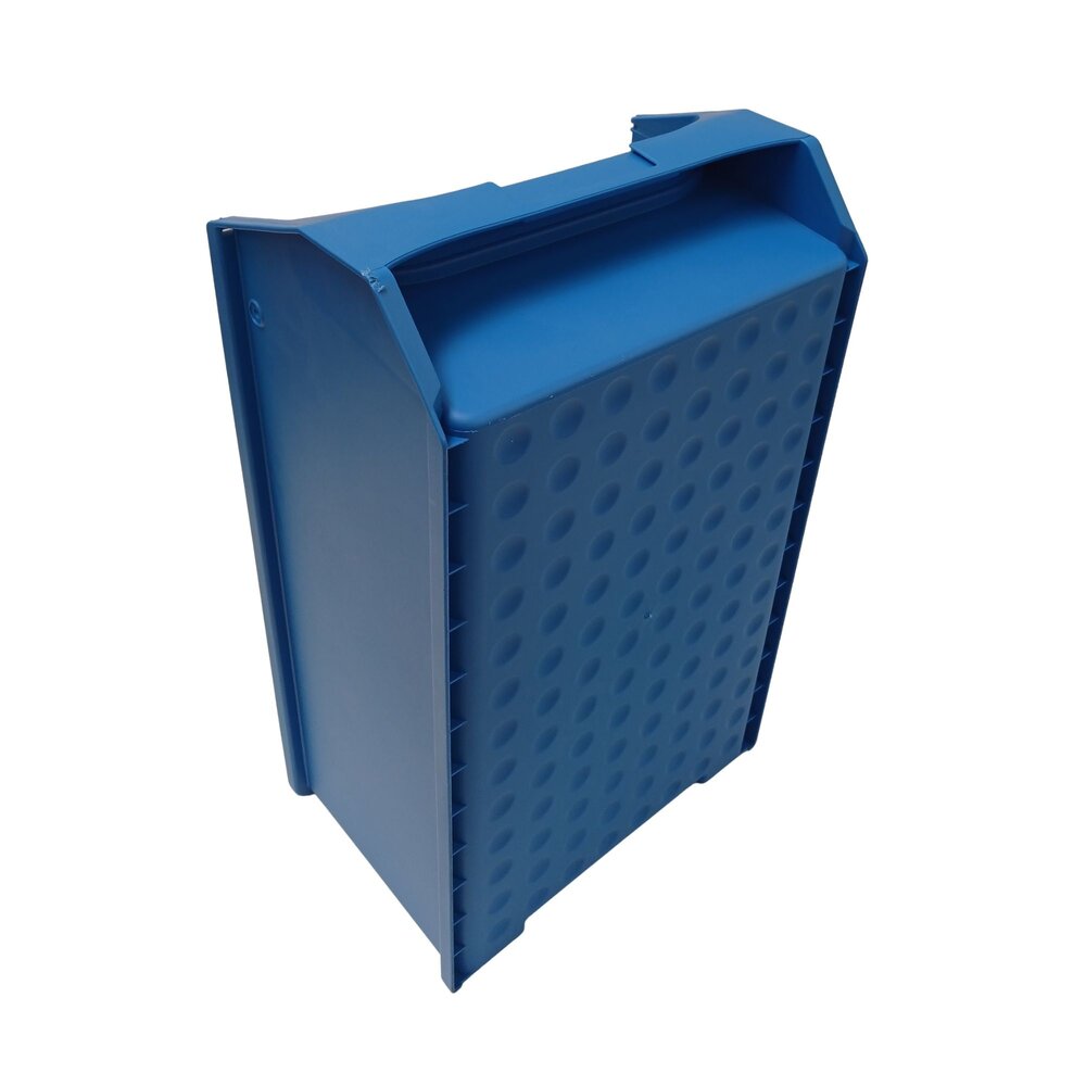 Embox Magazijnbak, 500x300x200 mm, blauw kunststof, gebruikt Embox Magazijnbak, 500x300x200 mm, blauw kunststof, gebruikt