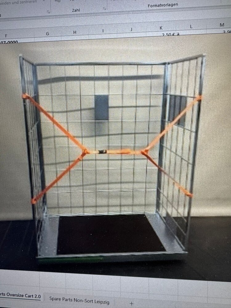 Wanzl Wanzl rolcontainer 1200x800x1880mm 3-heks, Nieuw