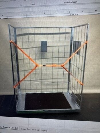 Wanzl Wanzl rolcontainer 1200x800x1880mm 3-heks, Nieuw