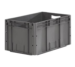 SSI Schafer Stapelbak, 600x400x320 mm, euronorm, grijs kunststof, licht gebruikt SSI Schafer Stapelbak, 600x400x320 mm, euronorm, grijs kunststof, licht gebruikt
