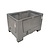 Auer Palletbox, 1200x800x790 mm, gesloten, 4 poten, HD-PE, zilvergrijs/zwart, gebruikt Auer Palletbox, 1200x800x790 mm, gesloten, 4 poten, HD-PE, zilvergrijs/zwart, gebruikt