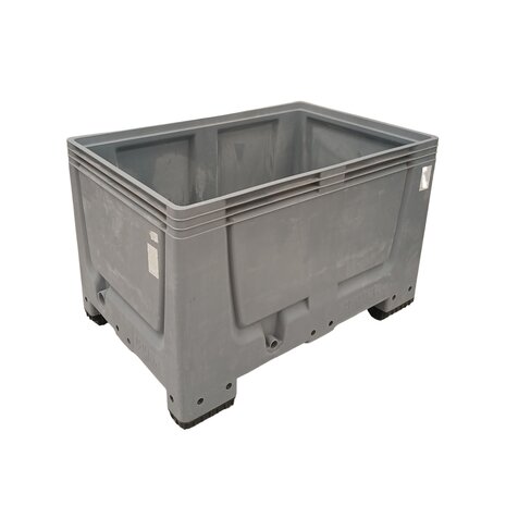 Auer Palletbox, 1200x800x790 mm, gesloten, 4 poten, HD-PE, zilvergrijs/zwart, gebruikt Auer Palletbox, 1200x800x790 mm, gesloten, 4 poten, HD-PE, zilvergrijs/zwart, gebruikt