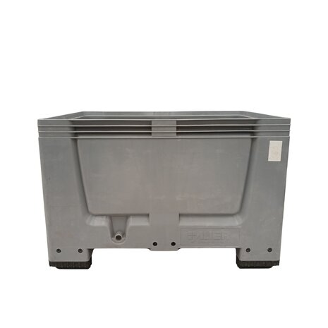 Auer Palletbox, 1200x800x790 mm, gesloten, 4 poten, HD-PE, zilvergrijs/zwart, gebruikt Auer Palletbox, 1200x800x790 mm, gesloten, 4 poten, HD-PE, zilvergrijs/zwart, gebruikt