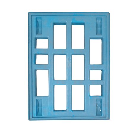 Emtrade Kunststof Dolly, 801x601x190 mm, 4 zwenkwielen, blauw, stapelbaar, gebruikt