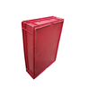 Stapelbak, 600x400x145 mm, euronorm, rood hdpe, gebruikt Stapelbak, 600x400x145 mm, euronorm, rood hdpe, gebruikt