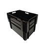 Embox Nestbare Stapelkrat, 600x400x420 mm, euronorm, zwart kunststof, nieuw Embox Nestbare Stapelkrat, 600x400x420 mm, euronorm, zwart kunststof, nieuw