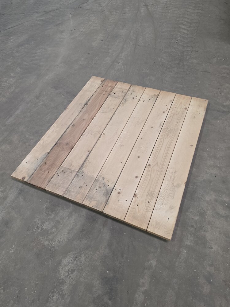 EMRACK Vurenhouten vlonder gesloten 800x900x20 mm (bxdxh), licht gebruikt EMRACK Vurenhouten vlonder gesloten 800x900x20 mm (bxdxh), licht gebruikt