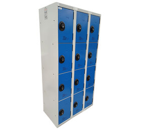 Acial Locker Kast, 12 kluisjes, instelbare codes, zonder sleutel, gebruikt Acial Locker Kast, 12 kluisjes, instelbare codes, zonder sleutel, gebruikt