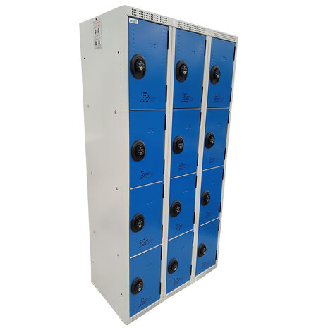 Acial Locker Kast, 12 kluisjes, instelbare codes, zonder sleutel, gebruikt Acial Locker Kast, 12 kluisjes, instelbare codes, zonder sleutel, gebruikt