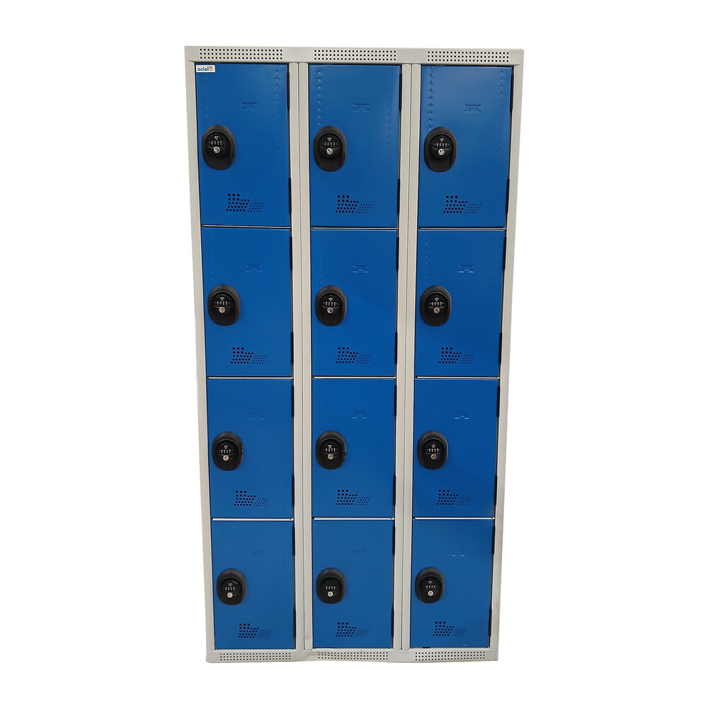 Acial Locker Kast, 12 kluisjes, instelbare codes, zonder sleutel, gebruikt Acial Locker Kast, 12 kluisjes, instelbare codes, zonder sleutel, gebruikt