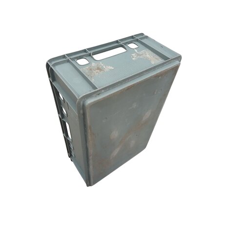 Emtrade Stapelbak 600x400x200 mm, levensmiddelgeschikt ongereinigd, grijs hdpe kunststof, gebruikt Emtrade Stapelbak 600x400x200 mm, levensmiddelgeschikt ongereinigd, grijs hdpe kunststof, gebruikt