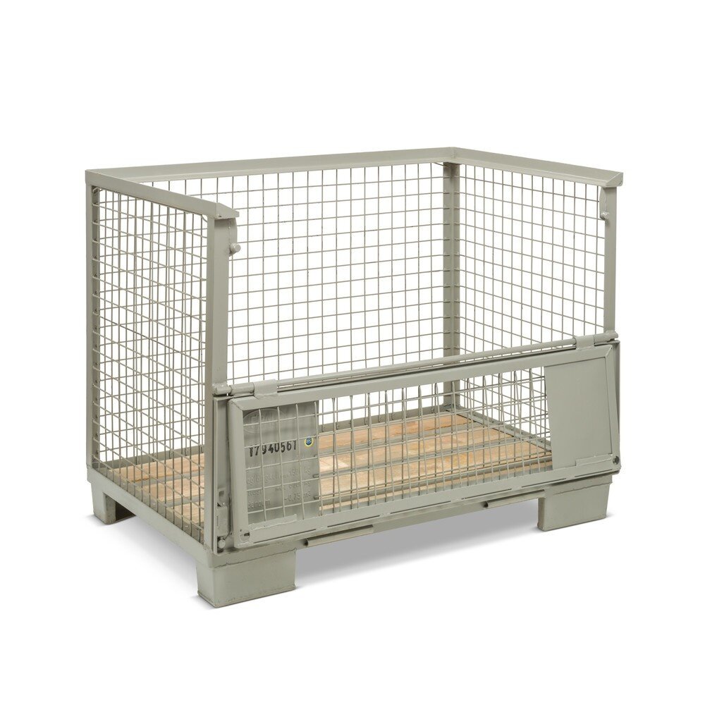 Emtrade Gaascontainer/ gitterbox met 1 klep 1240x835x970mm, gebruikt