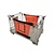 Sufilog Sufilog Maxi Draadcontainer, 122x80x82 cm, Metaal, Oranje stofinzet, Gebruikt Sufilog Sufilog Maxi Draadcontainer, 122x80x82 cm, Metaal, Oranje stofinzet, Gebruikt