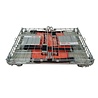 Sufilog Sufilog Maxi Draadcontainer, 122x80x82 cm, Metaal, Oranje stofinzet, Gebruikt Sufilog Sufilog Maxi Draadcontainer, 122x80x82 cm, Metaal, Oranje stofinzet, Gebruikt