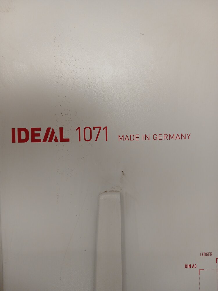Ideal Ideal 1071 snijmachine/ bordschaar 71 cm - gebruikt Ideal Ideal 1071 snijmachine/ bordschaar 71 cm - gebruikt