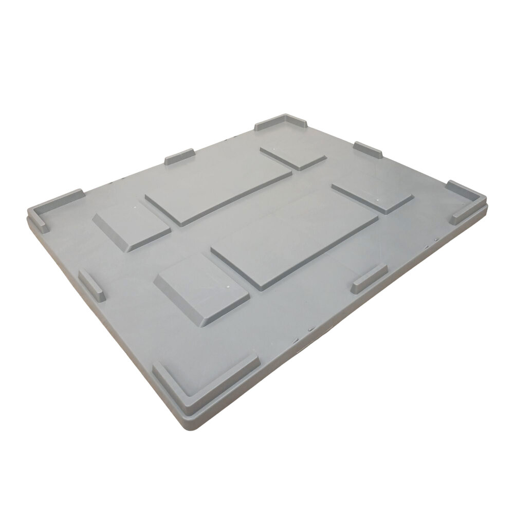 Emtrade (Nieuw) Oplegdeksel voor palletbox, 1200x1000 mm, grijs pp, nieuw Emtrade (Nieuw) Oplegdeksel voor palletbox, 1200x1000 mm, grijs pp, nieuw