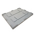 Oplegdeksel voor palletbox, 1200x1000 mm, grijs pp, nieuw