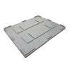 Emtrade (Nieuw) Oplegdeksel voor palletbox, 1200x1000 mm, grijs pp, nieuw Emtrade (Nieuw) Oplegdeksel voor palletbox, 1200x1000 mm, grijs pp, nieuw