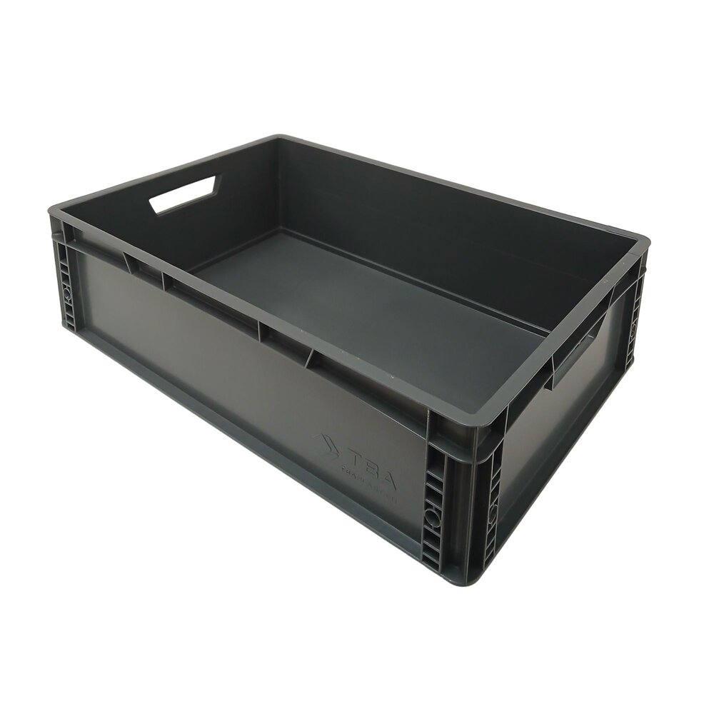 Emtrade (Nieuw) Stapelbak 600x400x170 mm, Euronorm, donkergrijs, PP, nieuw