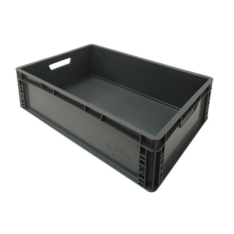 Emtrade (Nieuw) Stapelbak 600x400x170 mm, Euronorm, donkergrijs, PP, nieuw