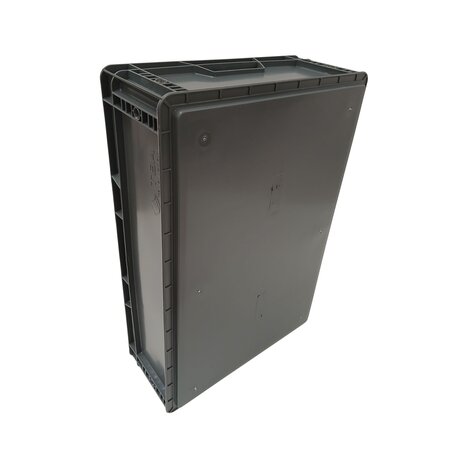 Emtrade (Nieuw) Stapelbak 600x400x170 mm, Euronorm, donkergrijs, PP, nieuw