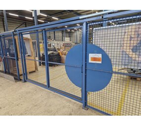 Emtrade Industrieel Indoor Hekwerk / Veiligheidsafrastering met 2 Schuifpoorten - Gebruikt Emtrade Industrieel Indoor Hekwerk / Veiligheidsafrastering met 2 Schuifpoorten - Gebruikt