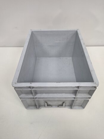 Emtrade Stapelbak, 400x300x220 mm, euronorm, grijs kunststof, gebruikt