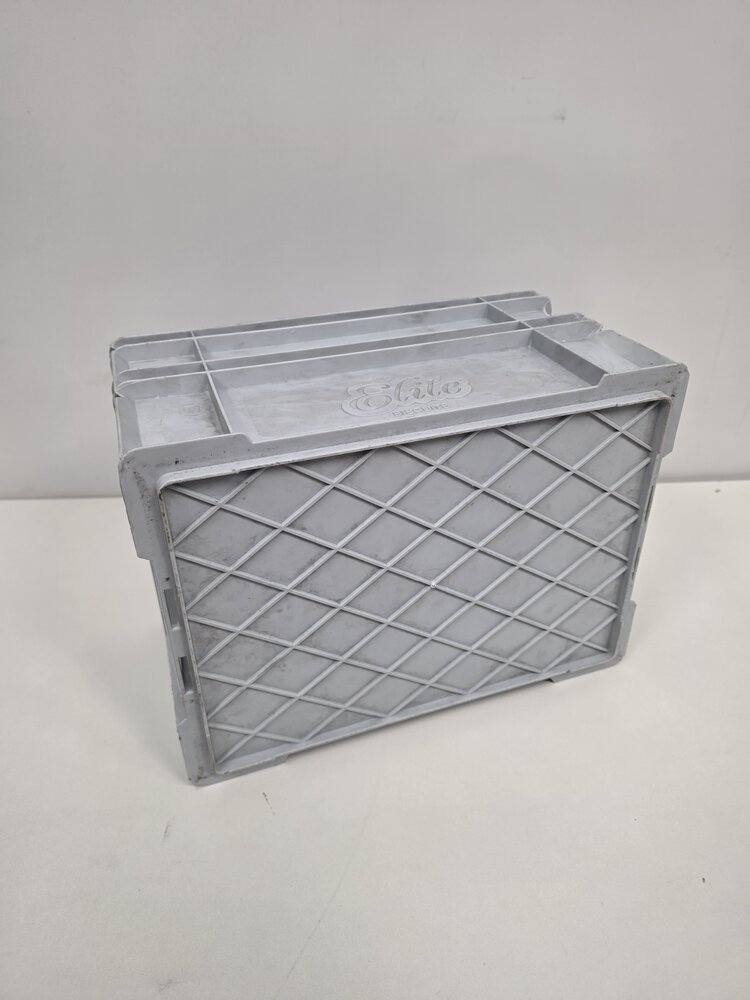 Emtrade Stapelbak, 400x300x220 mm, euronorm, grijs kunststof, gebruikt