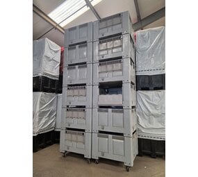 Emtrade Palletbox 1200x1000mm met wielen, 1 luik, gebruikt Emtrade Palletbox 1200x1000mm met wielen, 1 luik, gebruikt