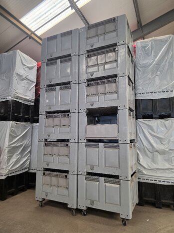 Emtrade Palletbox 1200x1000mm met wielen, 1 luik, gebruikt Emtrade Palletbox 1200x1000mm met wielen, 1 luik, gebruikt