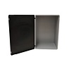 Emtrade Stapelbak 600x400x230 mm, euronorm, met scharnierdeksel, gesloten bodem, grijs pp kunststof, gebruikt Emtrade Stapelbak 600x400x230 mm, euronorm, met scharnierdeksel, gesloten bodem, grijs pp kunststof, gebruikt
