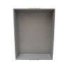 Emtrade Stapelbak 800x600x120 mm, euronorm, met oplegdeksel, grijs pp kunststof, gebruikt