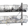 EMRACK Draadmand stelling H250xB100xD50, 6 manden, gebruikt met nieuwe manden EMRACK Draadmand stelling H250xB100xD50, 6 manden, gebruikt met nieuwe manden