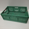 Emtrade Klapkrat 600x400x220 mm, euronorm, groen pp, gebruikt