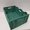 Polymer logistics Klapkrat, 600x400x233 mm, euronorm, groen kunststof, gebruikt
