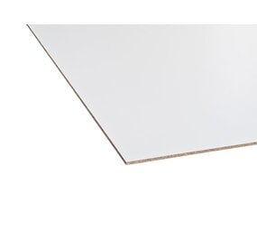Emtrade 10mm spaanplaat gemelamineerd wit, nieuw (rest)