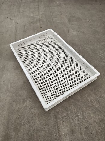 Emtrade (Nieuw) Stapelkrat, 600x400x60 mm, euronorm, wit pp, nieuw
