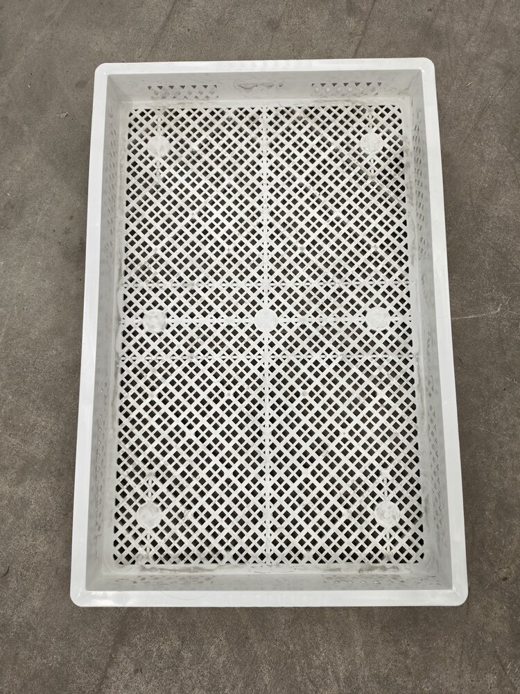 Emtrade (Nieuw) Stapelkrat, 600x400x60 mm, euronorm, wit pp, nieuw