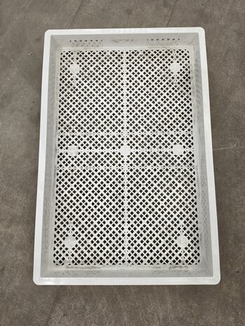 Emtrade (Nieuw) Stapelkrat, 600x400x60 mm, euronorm, wit pp, nieuw