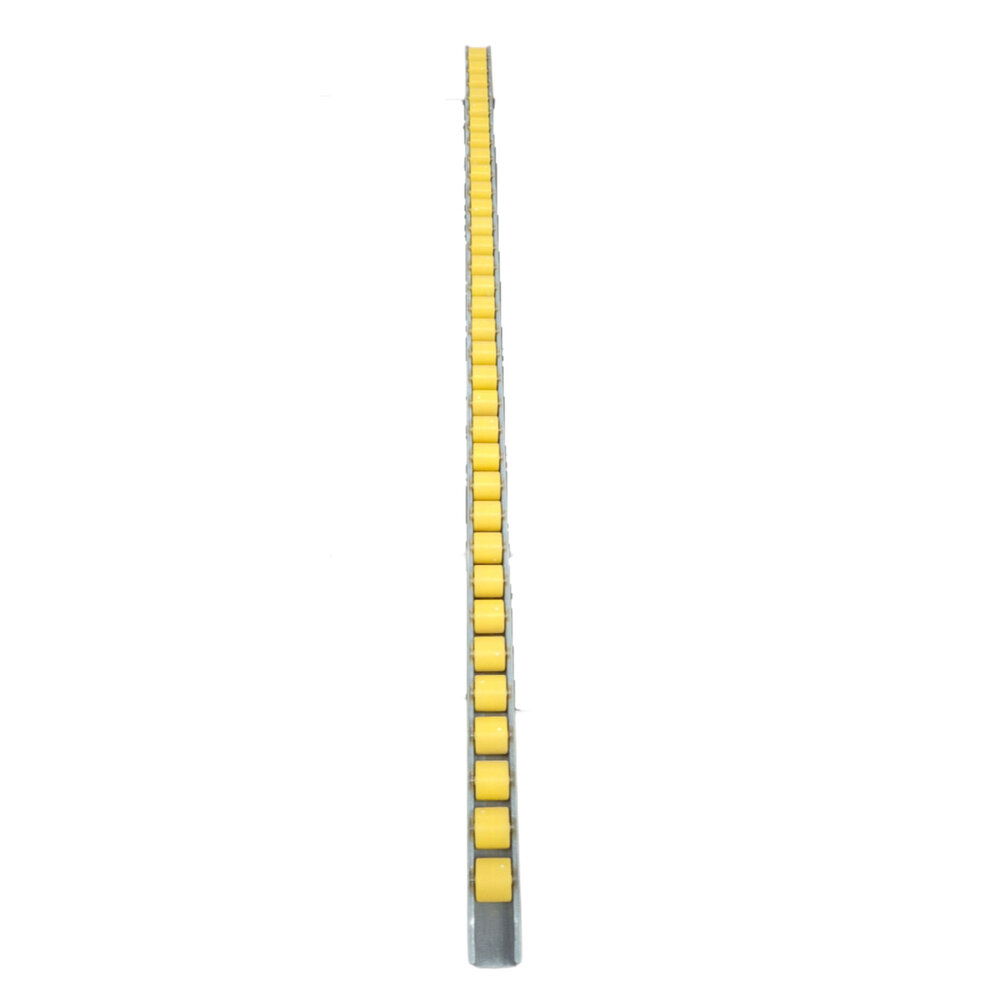 Rollenbaan, rollerstrip 191.5 cm, kunststof rollen 25mm, gebruikt Rollenbaan, rollerstrip 191.5 cm, kunststof rollen 25mm, gebruikt