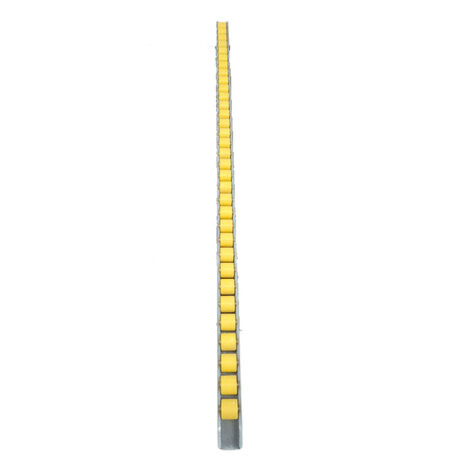 Rollenbaan, rollerstrip 195 cm, kunststof rollen 25mm, gebruikt Rollenbaan, rollerstrip 195 cm, kunststof rollen 25mm, gebruikt
